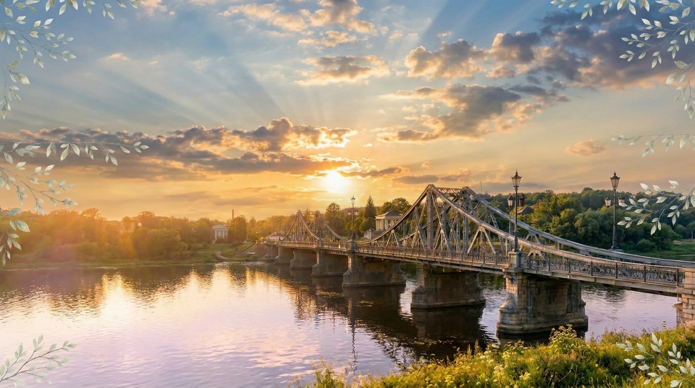 Старый мост, вид на Городской сад
