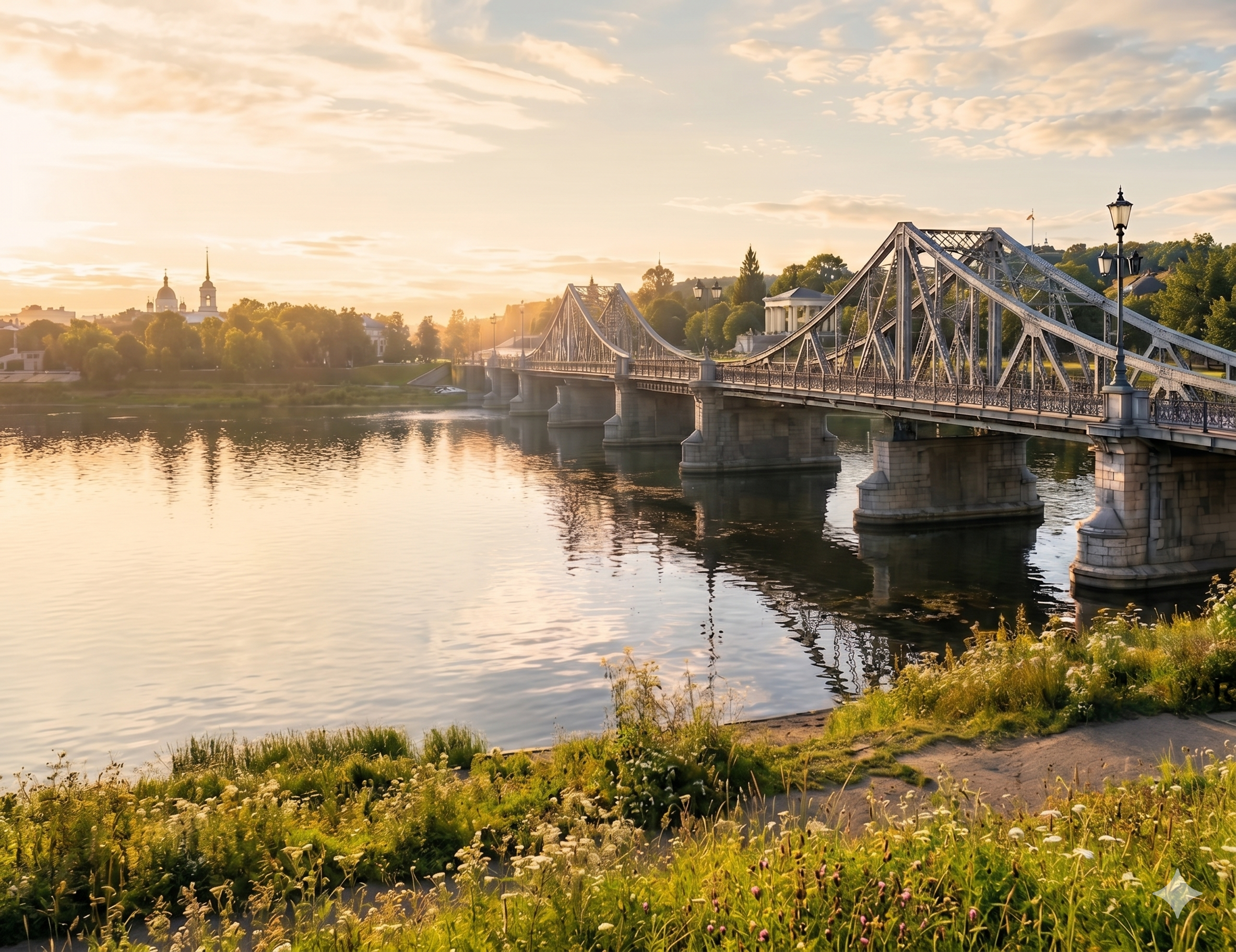 Старый мост, вид на Городской сад